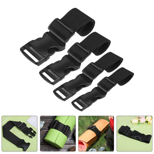 4Pz Regolabile in Nylon Nera Estensore Per E Valigie 2