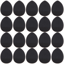 20Pz Puff Per Cipria Viso Nero Mini in Spugna Non Lattica Per Make-Up