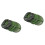 2Pz Rete Pesca Portatile Verde Con Fissaggio 4