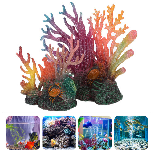2 unidades de coral artificial para e enfeite subaquático 2