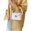 Functional PU Leather Shoulder Bag Handbag Perfect for-White 1