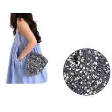 Sac seau sac à bandoulière plissé grande capacité sacs-Argent