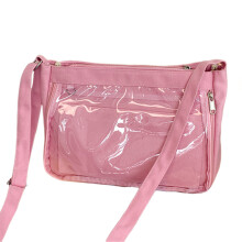Sac à bandoulière transparent pour femmes, sac messager,-Rose