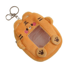 Cute Plush Photocard Storage Picture Sleeve Case-Orange Tiger