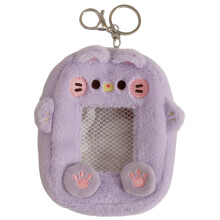 Cartoon Animal Shaped Card Cover Photocard Holder-purple bear