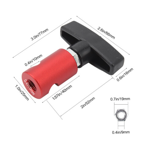 2 pezzi di supporto a molla per cofano auto e calibro per candela, rosso 1
