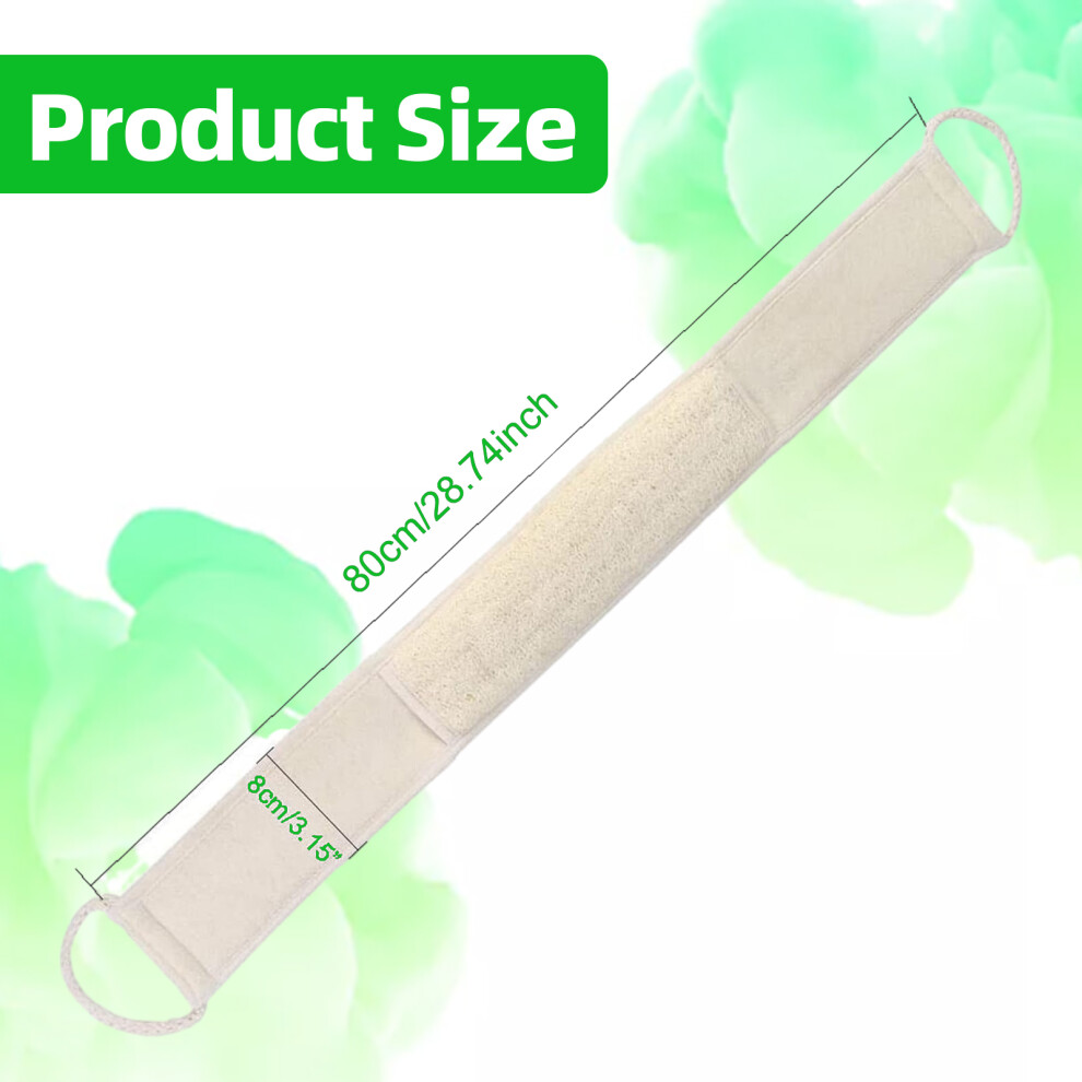 Exfoliating Loofah Back Scrubber For Bath & Body, Natural Organic Luffa Dual-Sided Exfoliation, Back Acne Exfoliator, Enhance Shower Routine, Maximum