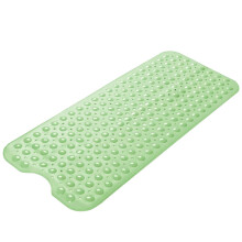 Mintgrön halkfri badrumsmatta, extra stor 102 x 43 cm, bekväm PVC-yta, dräneringshål för snabb vattenavrinning, kraftfullt grepp, maskin