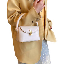 Sac à bandoulière fonctionnel, sac à main créatif en cuir-Blanc