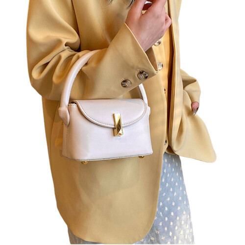Functional PU Leather Shoulder Bag Handbag Perfect for-White