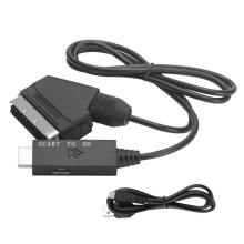 Convertidor SCART a Compatible de 1080P ProyeccióN de Computadora a Adaptador de TV para Productos SCART ConexióN de Productos HD