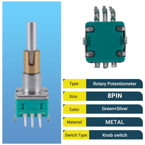 5PCS EC11EBB24C03 Dual Axis Encoder with  30 Positioning Number 15 Pulse Point Handle 25mm 1