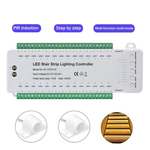 Treppen-LED-Bewegungssensor-Controller  Stair Induction Controller LED-Streifendimmer Treppenlicht-Controller 1