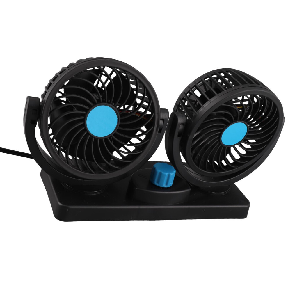 12V Dual Head 360 Rotatable Car Fan Seat Ventilation Cooling Fan 9411370476516
