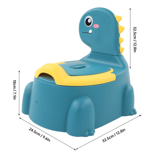 Kid-Friendly Navy Blue Dinosaur Potty with Non-Slip Rubber Base 1