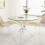 Large Round Tabletop with Stainless Steel Base 1