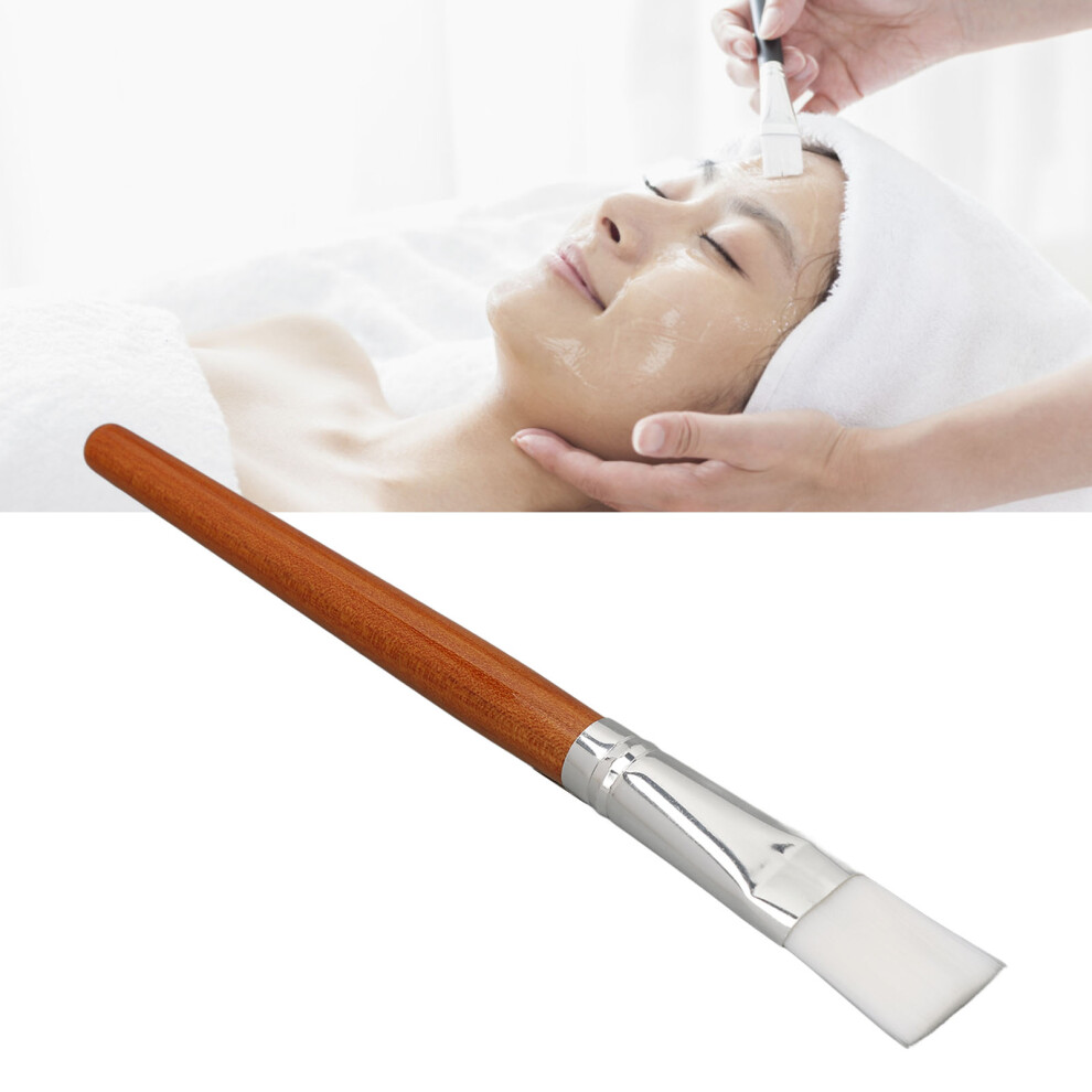 5pcs Wooden Facial Mask Brush Set Soft Hair Applicators for Beauty & DIY
