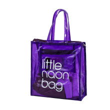 Cosmetic Storage Bag Women Clear Handbag Maleup-Purple