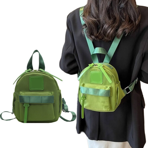 Sac d'école à la mode, sac à dos en Nylon, sacs à dos-Vert 2