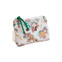 Gesteppte Baumwoll-Make-up-Tasche mit-Süßigkeiten