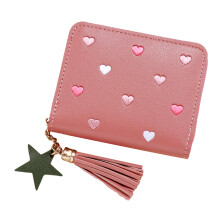 Pochette élégante pour pièces de monnaie avec-rose foncé