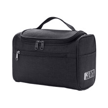 Portable Make Up Case for Women Men Zipper Pillow Bag-Black