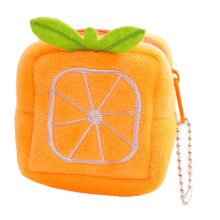 Coin Purse Wallet Fruit Shape Coin Bag for Women Small-orange