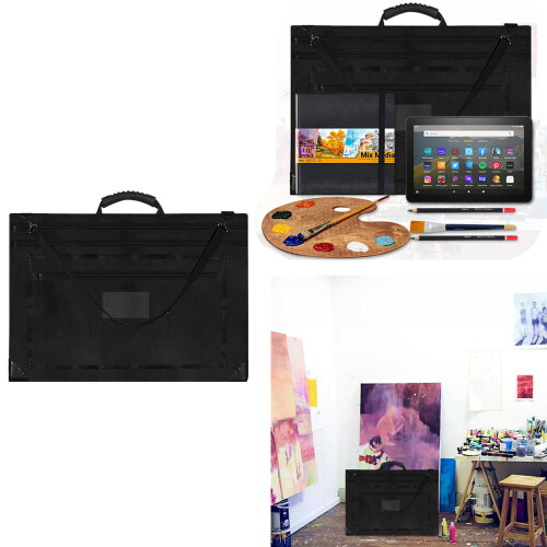 Convenient Sketch Board Storage Bag Water resistant Art-Black 2