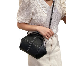 Trendy crossbodytas voor heren en dames-zwart met wit