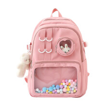Sac Ă dos en Nylon pour filles, sac Ă dos-Rose Avec pendentif