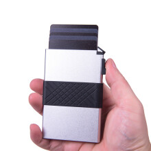 Organisateur de porte-cartes de crédit-Argent avec bandage