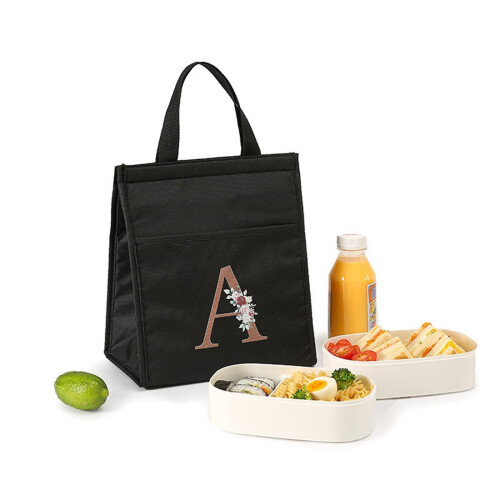 Isolierte Lunchtasche mit Buchstaben- und Blumenmuster, für-C 2