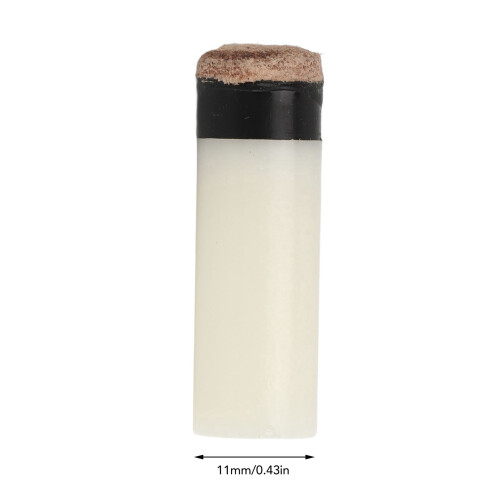 12 pièces de 11 mm de tête de queue en cuir PU blanc, remplacement pour billard 1