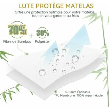 Waterdichte matrasbeschermer voor queensize bed, ademende matrashoes met diepe hoeslakens, zachte matrasbeschermer met elastische zoom.