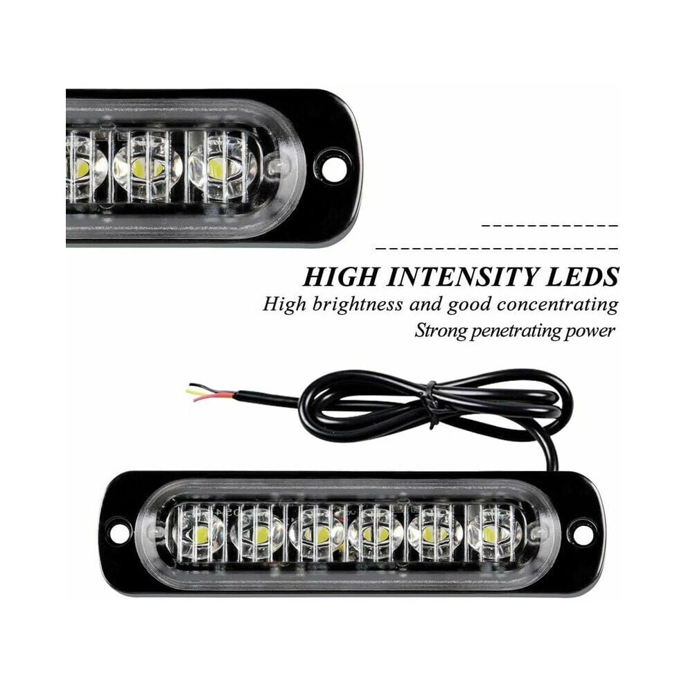 Ultra-Thin Sync Feature Emergency Beacon Hazard Flash High-Quality Aluminum Alloy Waterproof Pc Lens For Automobile Universal Fit, 16 Light 9169997188212