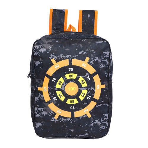 Shooting Practice Mesh Bag, Portable & Foldable Storage Solution, Large Capacity For Toys & Accessories, Target Toy Pattern On Front, Convenient 1