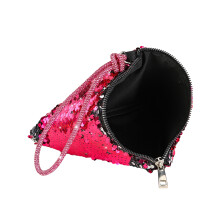 Strass-Clutch, Abendtasche für Damen,-Pailletten rosarot