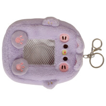 Cute Plush Photocard Storage Picture Sleeve Case-purple bear