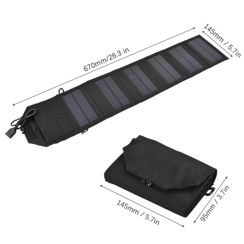 10.5W Portable Foldable Solar Panel with USB, Lightweight & Durable 1
