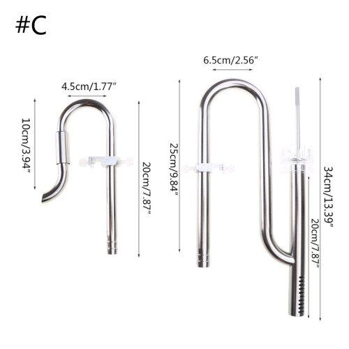 Aquarium Fish for Tank Filter Inflow Outflow Lily-Silver Style1 2