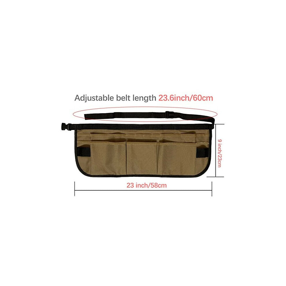 Waist Apron For Universal Size, Tool Differentiation With Boxed Pockets For Multiple Functions, Wear-Resistant Material, Adjustable Waist Straps, 9169997139009