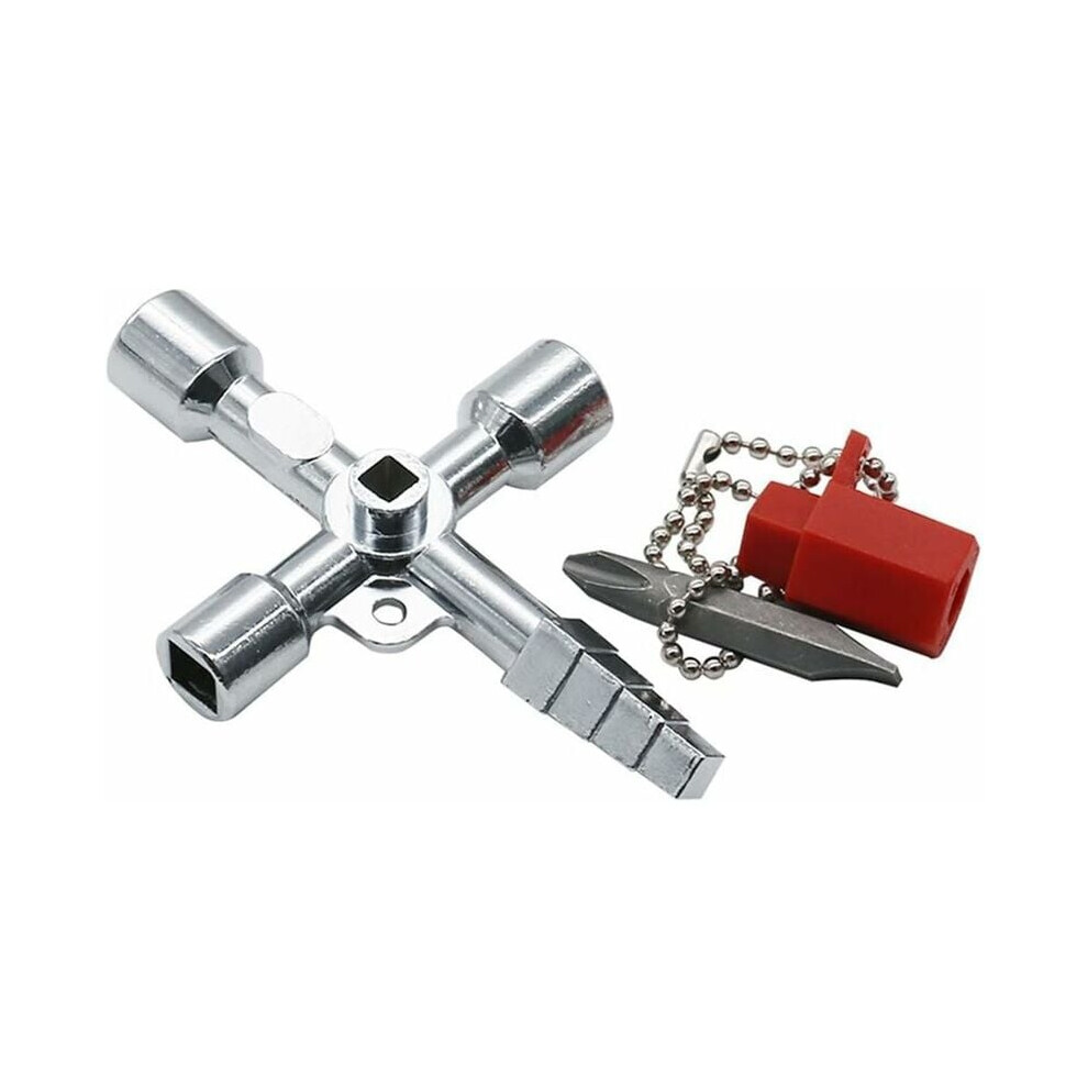Multifunction Tool For Utility Maintenance, Stainless Steel Universal Wrench Socket, Easy To Carry For Water Gas Electric Meter Cabinets And More 9405630165746