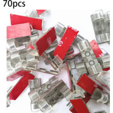 Zelfklevende clips, transparante kabelclips voor eenvoudige installatie, kabelclips voor veelzijdig kabelbeheer, 70 stuks