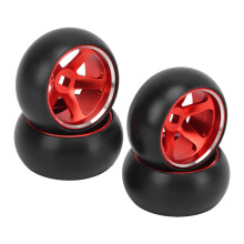 4Pcs RC Car Tires Rims for Wltoys K989 K969 P939 1/28 Red