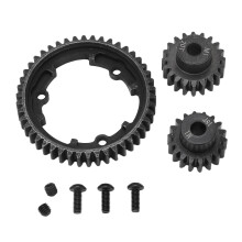 Engrenagem pinhão para transmissão de carros e caminhões RC, aço CrMo resistente ao desgaste, design usinado em CNC de precisão, tratamento