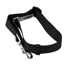 Cintura di sicurezza per cani in nylon robusto 17,7-28,3 pollici, retrattile, sicura, nera