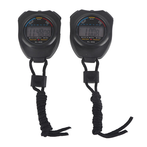Digital Stopwatch Timer Multi Function Interval Timer With Large Display Time Calendar Alarm Stopwatch Waterproof Key Control Design Simple To Operate