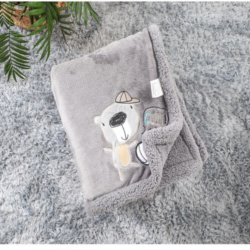 Κουβέρτα προστασίας τριπλών στρώσεων Minky Sherpa Texture για κούνια αυτοκινήτου, 1