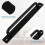 Drawer Knobs For Wide Applications, Easy Installation Premium Material Handle, 2Pcs Black Aluminum Alloy Barn Door Pull With Rustproof Surface 3