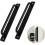 Drawer Knobs For Wide Applications, Easy Installation Premium Material Handle, 2Pcs Black Aluminum Alloy Barn Door Pull With Rustproof Surface 1